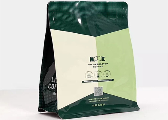 De lege Resealable Plastic Zak van de Koffie Vlakke Bodem paste 8 Kantenverbinding aan
