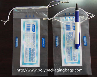 Gepersonaliseerde Duidelijke HDPE/LDPE Drawstring Plastic Zakken voor Kledingstuk Verpakking