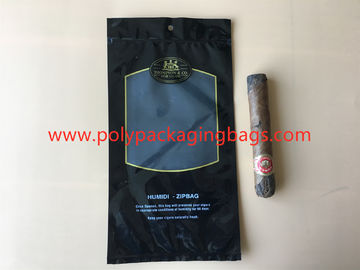 De klassieke Zwarte Zakken van Sigarenhumidor met Venster 4-6 Vers Bevochtigen - Houdend Grootte 13,5 * 25cm
