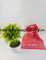 De rekupereerbare drawstring plastic Katoenen Kabelszakken/de Vrouwen en de kinderen allen houden van de zak van de Nieuwjaar rode gift