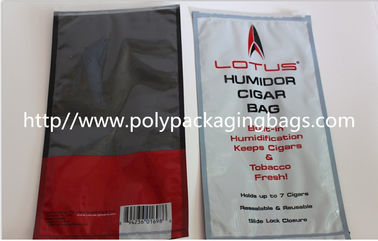 naar maat gemaakte gedrukte plastic sigaren verpakkende zak/de zak van sigarenhumidor met gegleden ritssluiting
