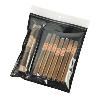 Nieuw Ontwerp Vochtbestendige Plastic Humidor Zakjes met Ritssluiting Versheid Behoudende Vochtigheid Sigarenopslag met Afzonderlijke Sleuf