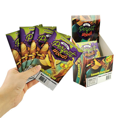 Custom Logo Warmte afdichting folie Mylar zak Vochtigheid Tabakverpakking Zip Plastic Humidor Sigaren Ziplock zakken Sigaren vochtzakken