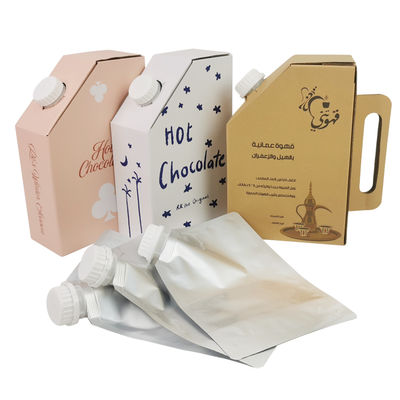 Plastic slabbetje tas in doos 1L Hot Coffee Box Liquid Packaging