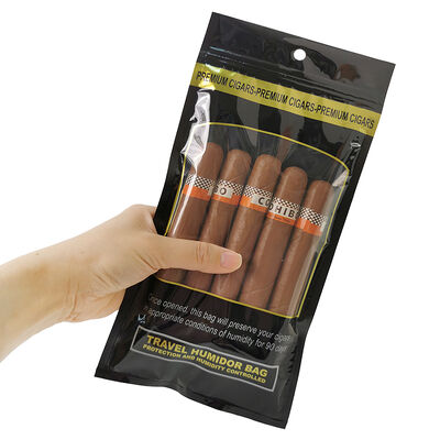 Medium Cigar Humidor Bags ontworpen met Ziplock sluiting gemaakt van 009mm materiaal die opslag oplossing voor het behoud van sigaren en versheid