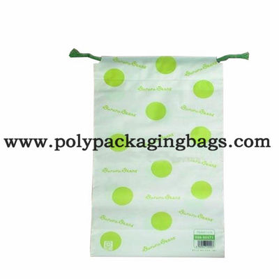 0.16mm Dikte Berijpte EVA Plastic Drawstring Bags