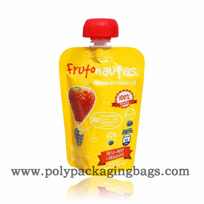 Gravure die 0.18mm Fruit Juice Pouch With Suction Nozzle drukken