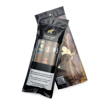 Custom Ziplock Sigaren Humidor Tassen Met Bevochtigd Systeem En Display Venster 90 Dag Behoud 20 Sigaren Capaciteit