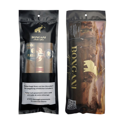 Custom Ziplock Sigaren Humidor Tassen Met Bevochtigd Systeem En Display Venster 90 Dag Behoud 20 Sigaren Capaciteit