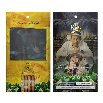 Fabriek Custom Printed Zip Lock Sigaren Humidor zakken 69%~75% RH