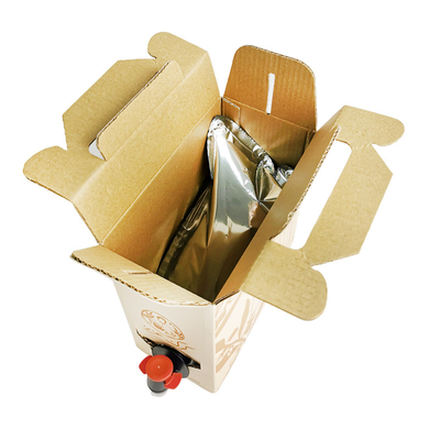Verpakking van 1 l aluminium doos met een doos, met een kraan, geschikt voor vloeibare sap-, wijn-, koffie- en olijfolieverpakkingen, met een doos