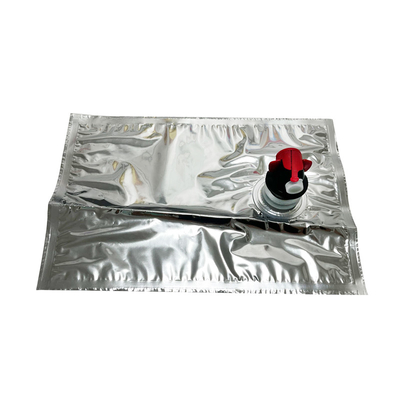 Verpakking van 1 l aluminium doos met een doos, met een kraan, geschikt voor vloeibare sap-, wijn-, koffie- en olijfolieverpakkingen, met een doos