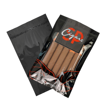 Gepersonaliseerde sigaren humidorzakken met hydratatiesysteem en ziplock sluiting