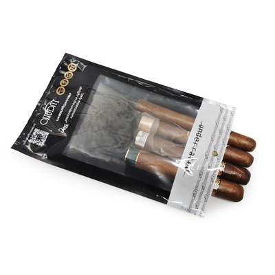 Aangepaste Tabaksverpakking Bevochtiger Plastic Zakjes Bevochtigde Sigaren Humidor Zakken voor 5-6 Sigaren met Hygrometer & Scheidingswand