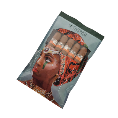 Aanpasbare hervergrendelbare folie Ziplock Driezijdige afdichting Natuurlijke blad sigaren wikkels Bevochtigende plastic verpakkingszak met helder raam