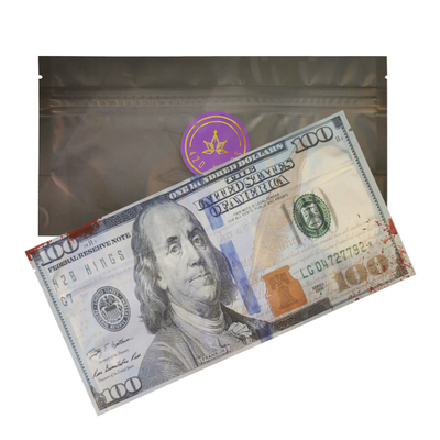 Persoonlijke platte zak hervergrendelbare ziplock zak met 3 zijde afdichting voor het verpakken van tabak sigaren mylar zak