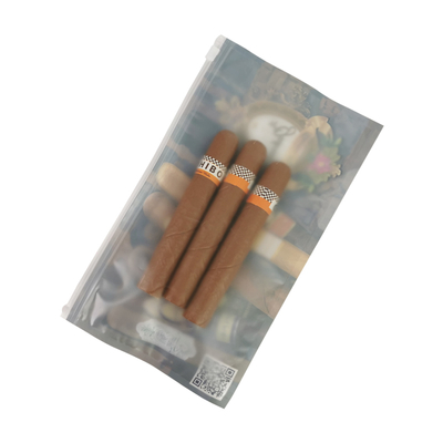 Custom Logo Printing Cigar Wrap Slider Zip Lock Tabakpijp Plastic Bag Package Cigar Humidor Case Zipper Packaging Pockets