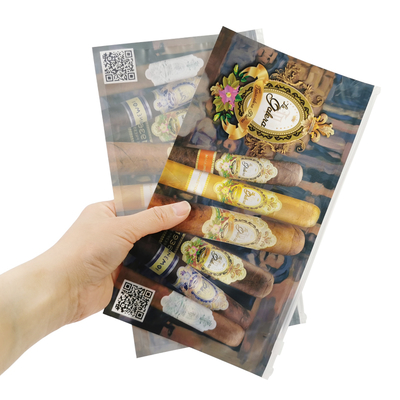 Custom Logo Printing Cigar Wrap Slider Zip Lock Tabakpijp Plastic Bag Package Cigar Humidor Case Zipper Packaging Pockets