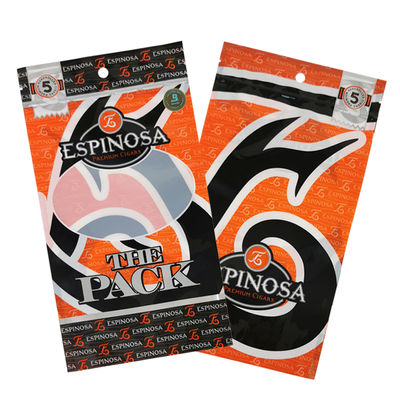 Transparante op maat gemaakte plastic sigarenverpakkingszak sigaren tabak ritszak sigaren plastic verpakking opbergzak