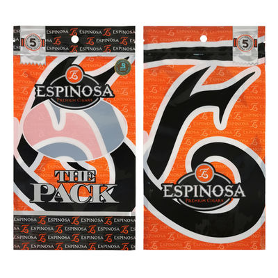 Transparante op maat gemaakte plastic sigarenverpakkingszak sigaren tabak ritszak sigaren plastic verpakking opbergzak