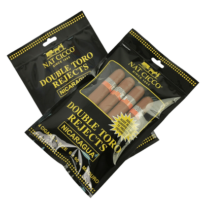 Aangepaste tabaksverpakking Bevochtiger Plastic Zakjes Bevochtigde Sigaren Humidor Zakken voor 4-5 Sigaren met Hygrometer & Verdeler