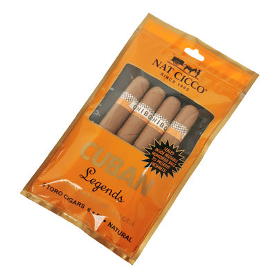 Persoonlijk drukwerk Reizigigaren Humidorzak 4-6 Sigaren Gevochtigde plastic zakken met sigarenverpakkingszak