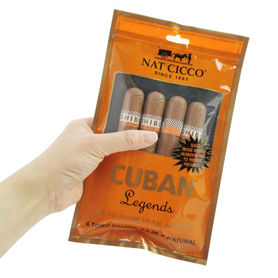 Persoonlijk drukwerk Reizigigaren Humidorzak 4-6 Sigaren Gevochtigde plastic zakken met sigarenverpakkingszak