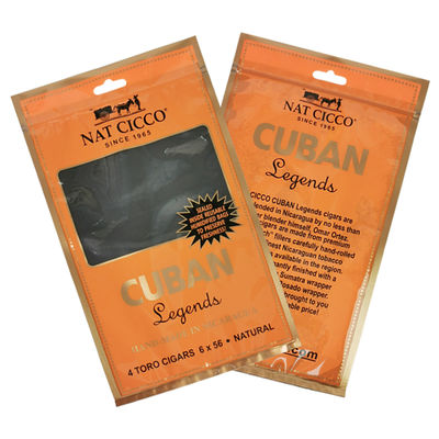 Persoonlijk drukwerk Reizigigaren Humidorzak 4-6 Sigaren Gevochtigde plastic zakken met sigarenverpakkingszak