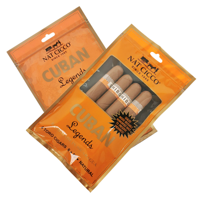 Aangepaste tabaksverpakking Bevochtiger Plastic Zakjes Bevochtigde Sigaren Humidor Zakken voor 4-5 Sigaren met Hygrometer & Verdeler