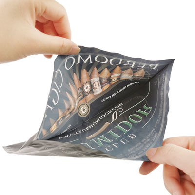 Op maat gedrukt Individuele Ziplock Heropensluitbare Sigaren Cellophane Retail Bags Sigarentas