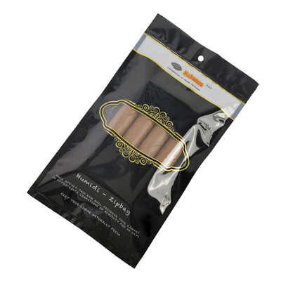 Op maat bedrukte Ziplock Sigarenverpakkingszak Tabaksbladeren Verpakkingszak Gematteerde Voedselverpakkingszakken
