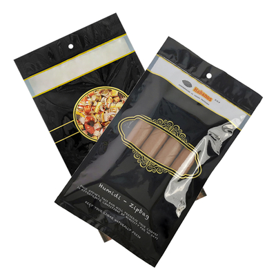 Op maat bedrukte Ziplock Sigarenverpakkingszak Tabaksbladeren Verpakkingszak Gematteerde Voedselverpakkingszakken