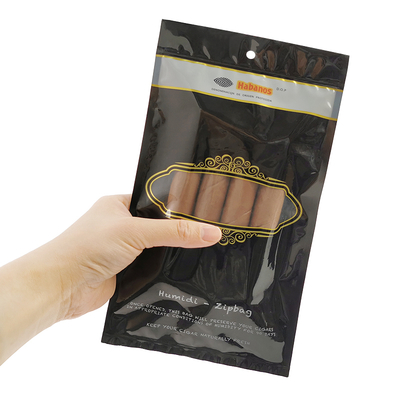 Op maat bedrukte Ziplock Sigarenverpakkingszak Tabaksbladeren Verpakkingszak Gematteerde Voedselverpakkingszakken