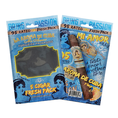 Custom logo Ziplock Mylar folie sigaren verpakkingszak helder plastic zijkant pak voor huishoudelijke producten en sigaren