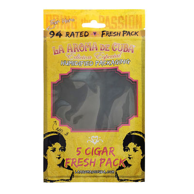 Op maat gedrukt Ziplock sigaren verpakkingszakken sigaren bevochtigde plastic zakken met hydraterende laag