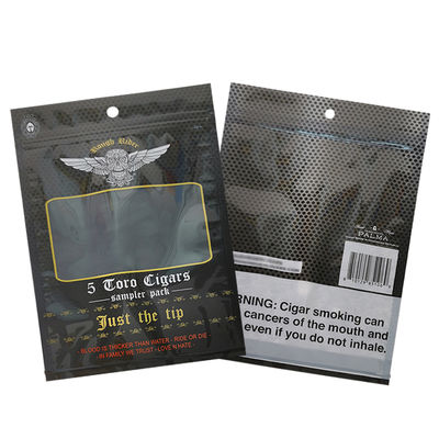 Persoonlijk ontworpen vochtbestendige platte zakken gedrukt warmteverzegelbaar aluminiumfolie Mylar 3 zijde afdichting voor tabak blad sigaren wrap