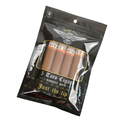 Persoonlijk ontworpen vochtbestendige platte zakken gedrukt warmteverzegelbaar aluminiumfolie Mylar 3 zijde afdichting voor tabak blad sigaren wrap