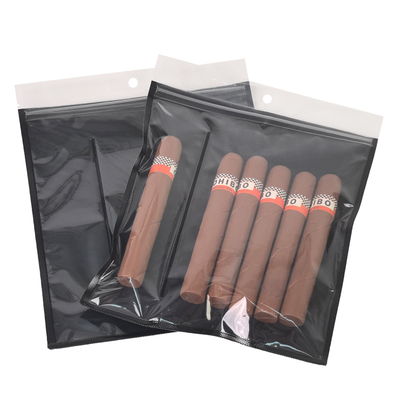Nieuw Ontwerp Vochtbestendige Plastic Humidor Zakjes met Ritssluiting Versheid Behoudende Vochtigheid Sigarenopslag met Afzonderlijke Sleuf