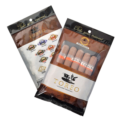 Nieuw Ontwerp Vochtbestendige Plastic Humidor Zakjes met Ritssluiting Versheid Behoudende Vochtigheid Sigarenopslag met Afzonderlijke Sleuf