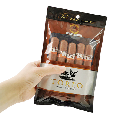 Nieuw Ontwerp Vochtbestendige Plastic Humidor Zakjes met Ritssluiting Versheid Behoudende Vochtigheid Sigarenopslag met Afzonderlijke Sleuf