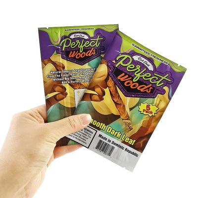 Custom Logo Warmte afdichting folie Mylar zak Vochtigheid Tabakverpakking Zip Plastic Humidor Sigaren Ziplock zakken Sigaren vochtzakken