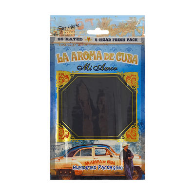 Op maat gemaakte luxe leren sigarenreisetui met bevochtiger Draagbare met ceder gevoerde humidorzak Vochtcontrole Ziplock-zakje