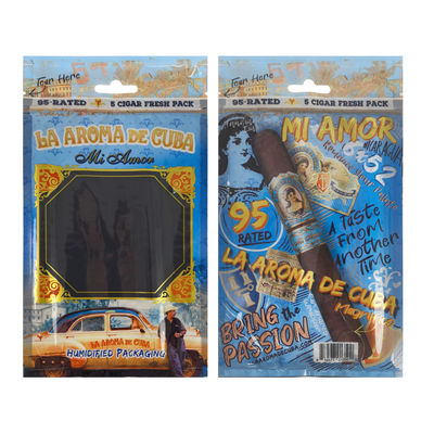 Op maat gemaakte luxe leren sigarenreisetui met bevochtiger Draagbare met ceder gevoerde humidorzak Vochtcontrole Ziplock-zakje