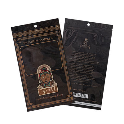 Custom Mylar Tabakzak Geurvast Sigarenzak Ziplock Blaadverpakking Humidor Warmtezegel Plastic Foil draagbare sigaren humidor