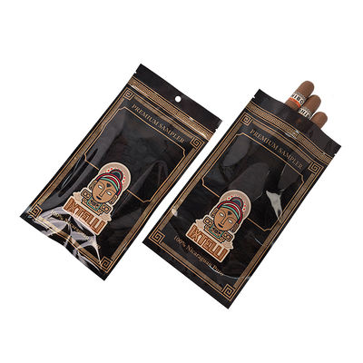 Custom Mylar Tabakzak Geurvast Sigarenzak Ziplock Blaadverpakking Humidor Warmtezegel Plastic Foil draagbare sigaren humidor
