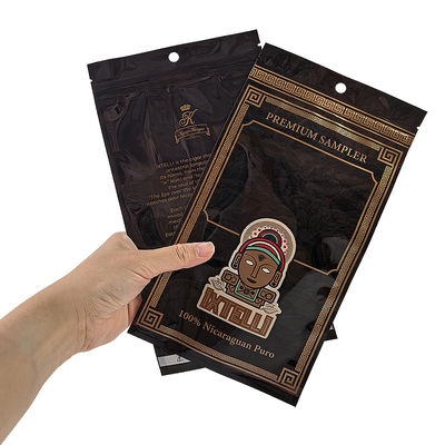 Custom Mylar Tabakzak Geurvast Sigarenzak Ziplock Blaadverpakking Humidor Warmtezegel Plastic Foil draagbare sigaren humidor