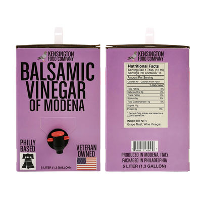 Op maat gemaakte transparante aluminium bib-bag van 5L voor sapverpakking, drankzak, wijnzak in doos