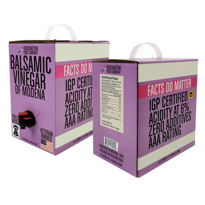 Op maat gemaakte transparante aluminium bib-bag van 5L voor sapverpakking, drankzak, wijnzak in doos