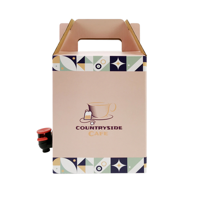 Aangepaste 2L 3L 5L Wegwerp Papieren Kartonnen Verpakking Koffie Cold Brew Sap Box Dispenser Bag in Box Aseptische Zak