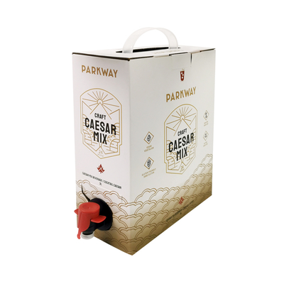 Aangepaste 1L 1,5L 2 liter 3L 5L 96OZ BIB ZAK Wegwerpzak in Doos TheeSap Koffie To Go Papieren Doos Verpakking met Dispenser